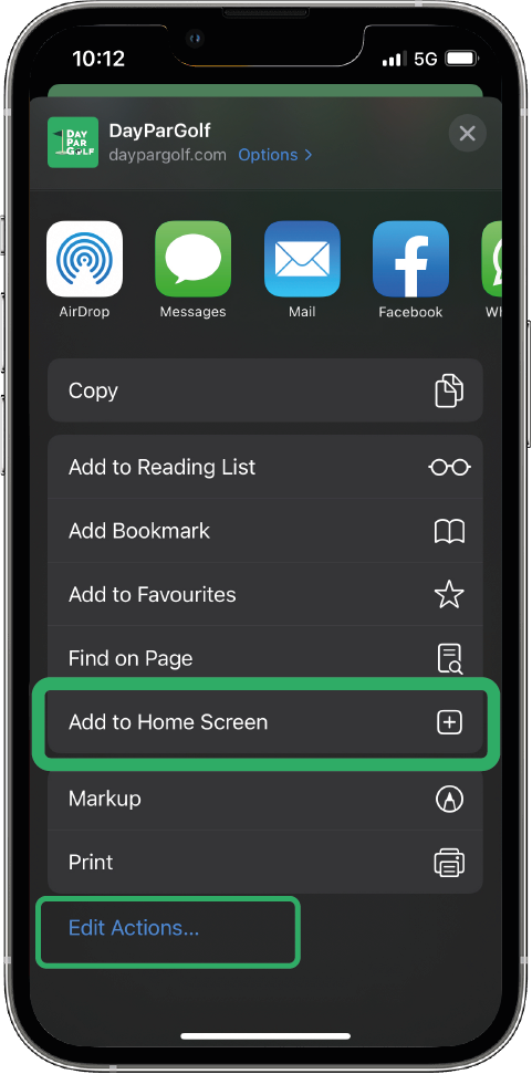 Add DayParGolf to your iPhone